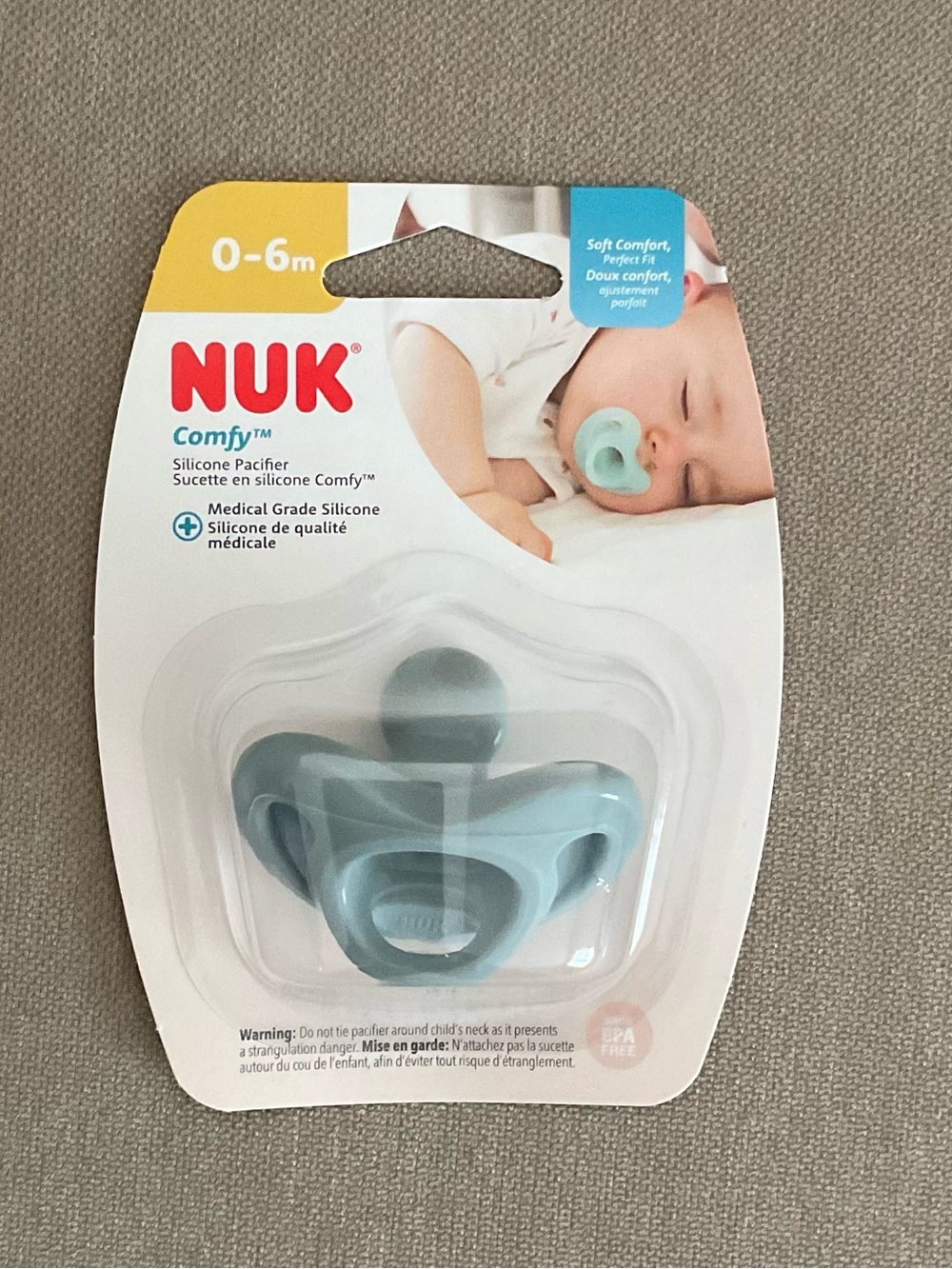 NUK Comfy Silicone Pacifier light blue 0-6 months